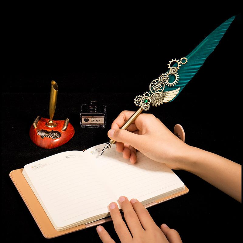 Mechanical Heart Feather Pen