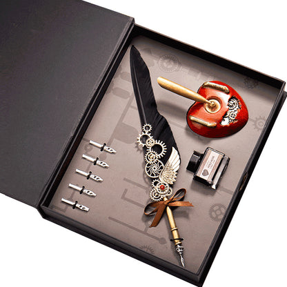 Mechanical Heart Feather Pen