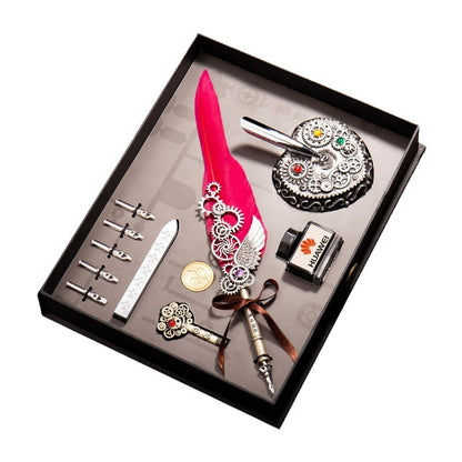 Mechanical Heart Feather Pen