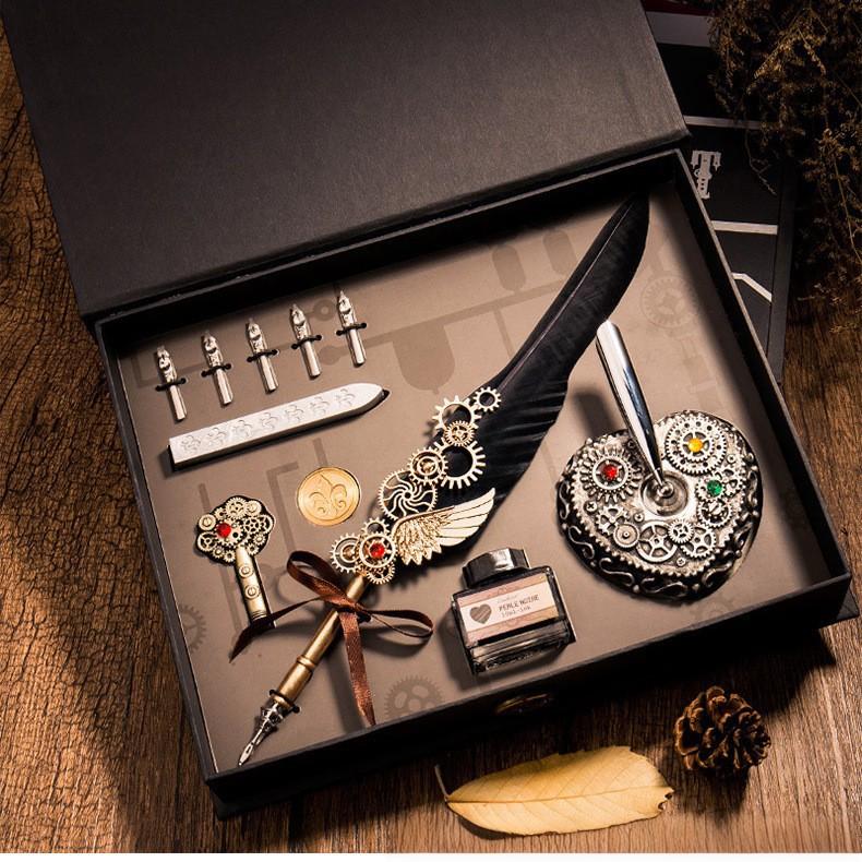 Mechanical Heart Feather Pen