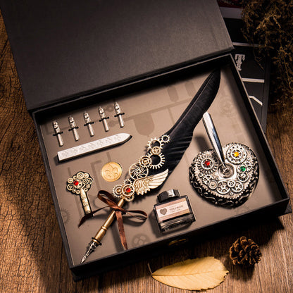 Mechanical Heart Feather Pen